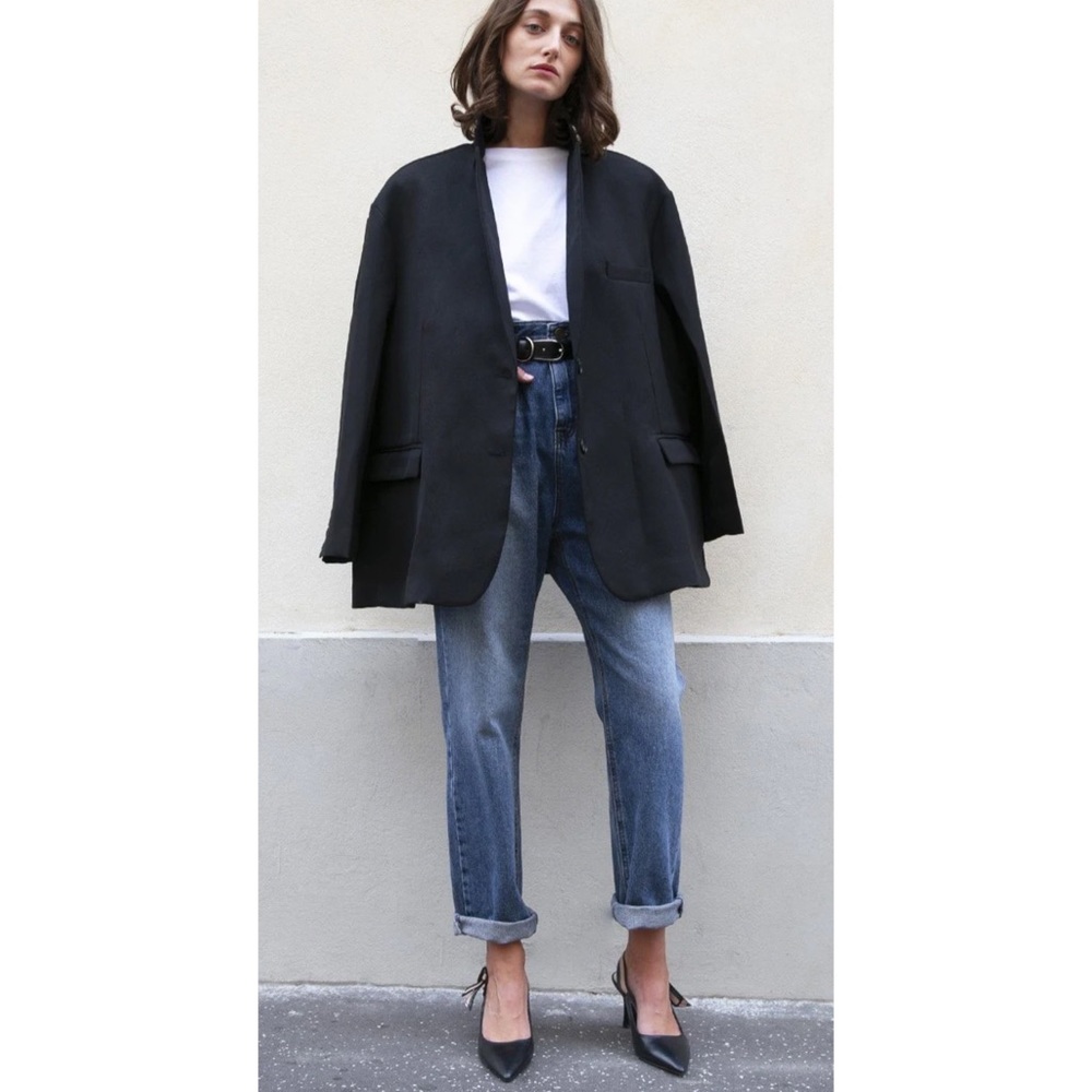 The Frankie Shop Oversized Black Blazer